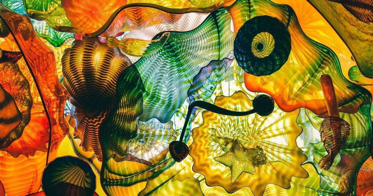 Glass installations at the Chihuly Museum and Glass