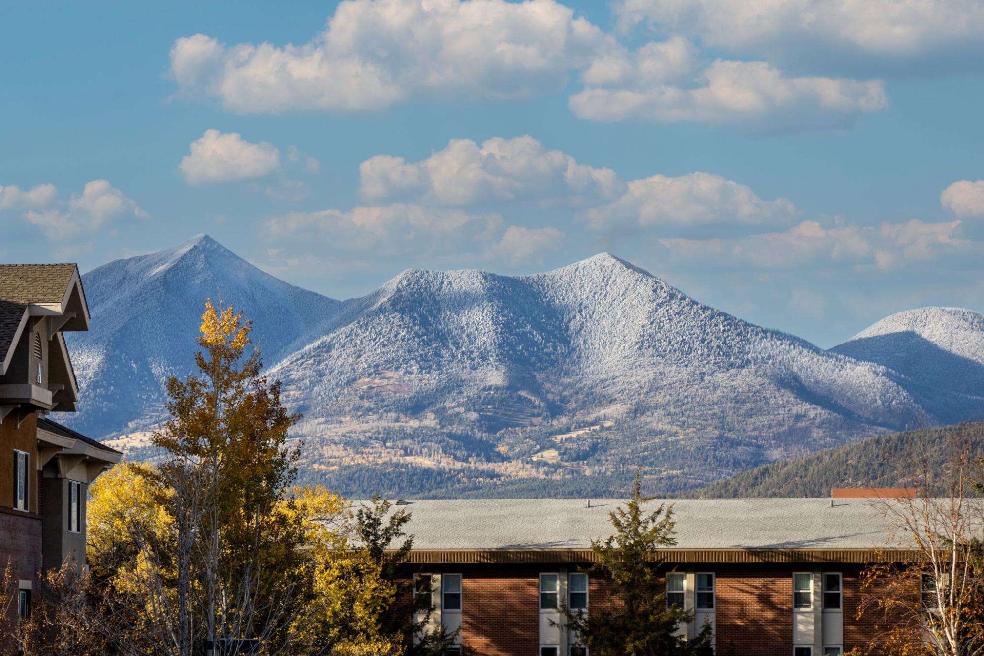 Snow-covered mountain in Flagstaff, Arizona
