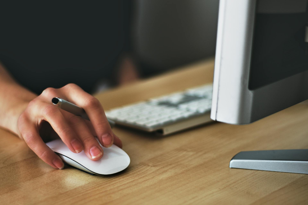Person on a computer